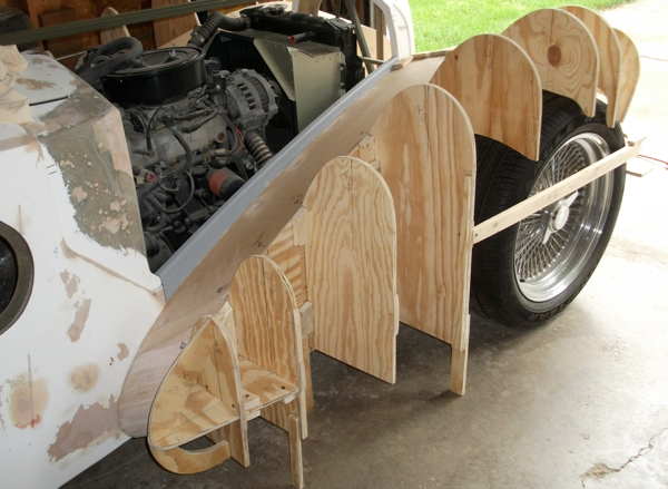 Front fender plywood ribs